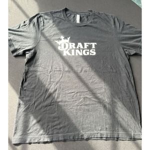 Draft Kings Promotional Canvas Brand Black T-Shirt Size 2XL - Nice Condition